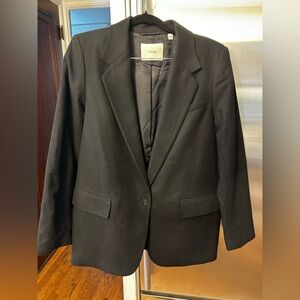 Aritzia Wilfred Classic Wool Black Blazer